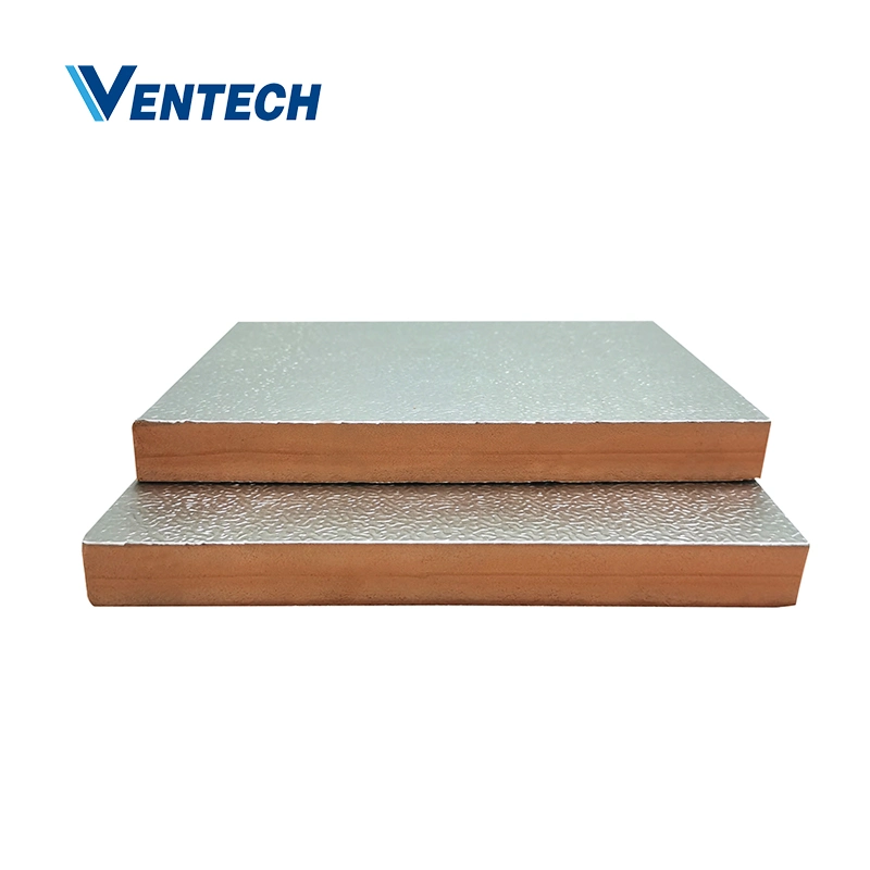 20mm 25mm Phenolic Foam Metal Pre Insulated Ducting Panel Air Duct